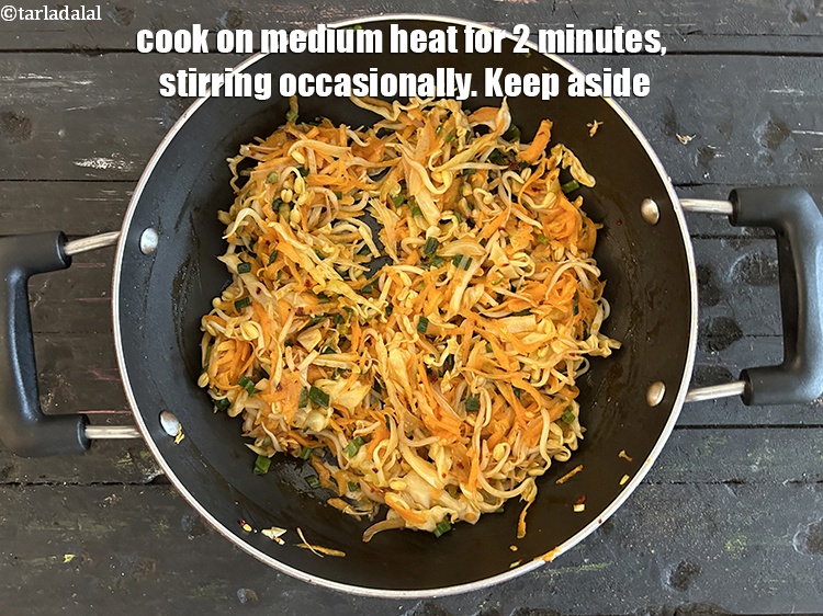 Step 21 – Cook on a medium flame for 2 minutes, while stirring occasionally. Keep aside.