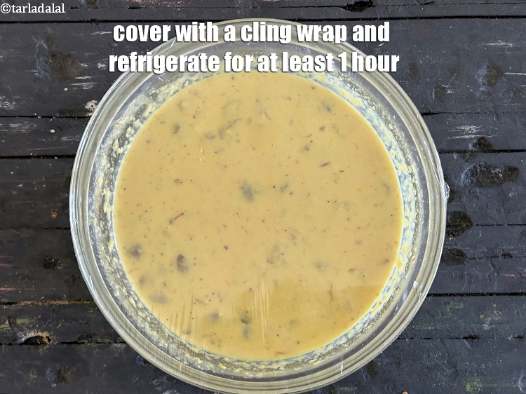 Step 21 – Cover with a cling wrap and refrigerate for at least 1 hour.