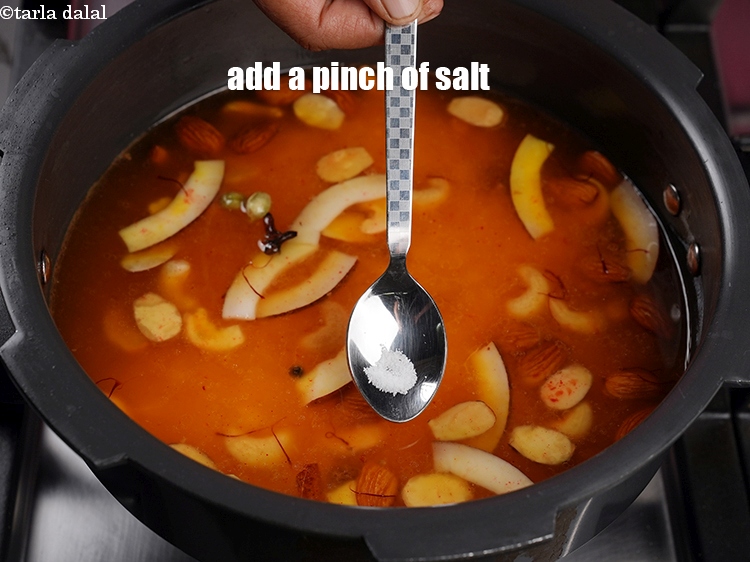 Step 21 – Add&nbsp;a pinch of&nbsp;<a href="https://www.tarladalal.com/glossary-salt-namak-table-salt-418i">salt</a>.