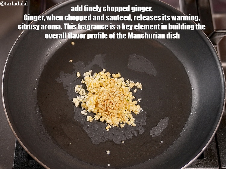 Step 20 – Add 2 tsp finely <a href="https://www.tarladalal.com/glossary-chopped-ginger-786i">chopped ginger (adrak)</a>. Ginger, when chopped and sauteed, releases its …