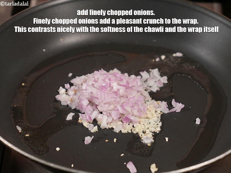 Step 21 – Add &frac14; cup finely&nbsp;<a href="https://www.tarladalal.com/glossary-chopped-onions-722i">chopped onions</a>. Finely chopped onions add a pleasant crunch to the …