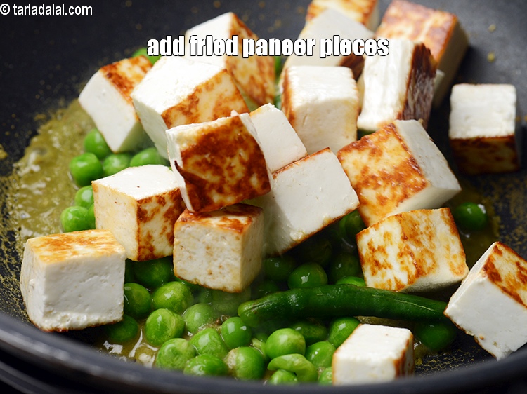 Step 20 – Add fried paneer pieces.