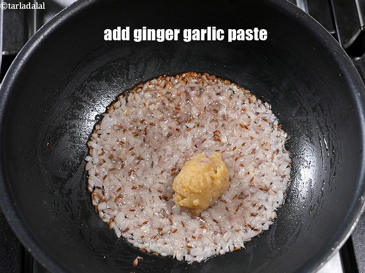 Step 20 – Add 1 tbsp ginger garlic paste.