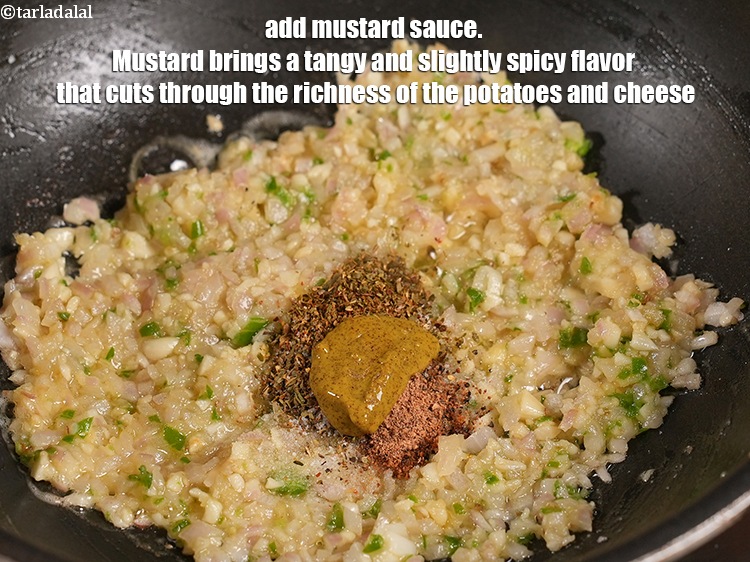 Step 21 – Add 1 tsp <a href="https://www.tarladalal.com/glossary-mustard-sauce-sarson-ka-sauce-1170i">mustard (rai/ sarson) sauce</a>. Mustard brings a tangy and slightly spicy …