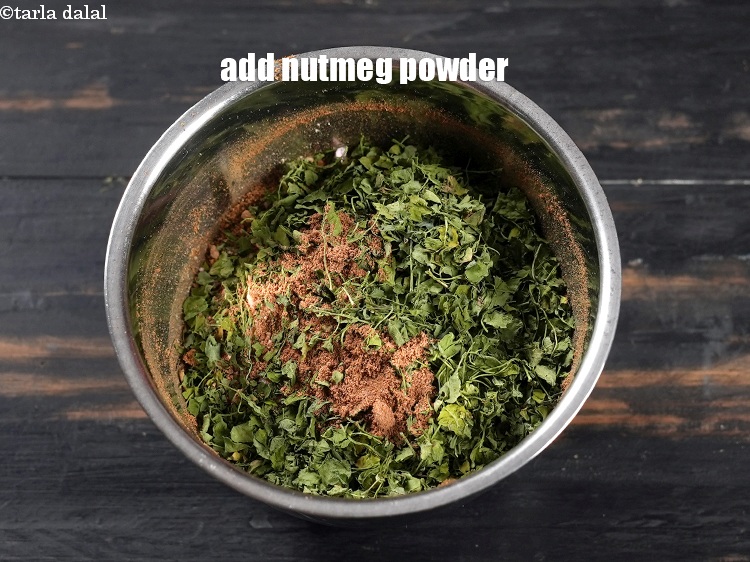 Step 21 – Add &frac12; tsp nutmeg powder.