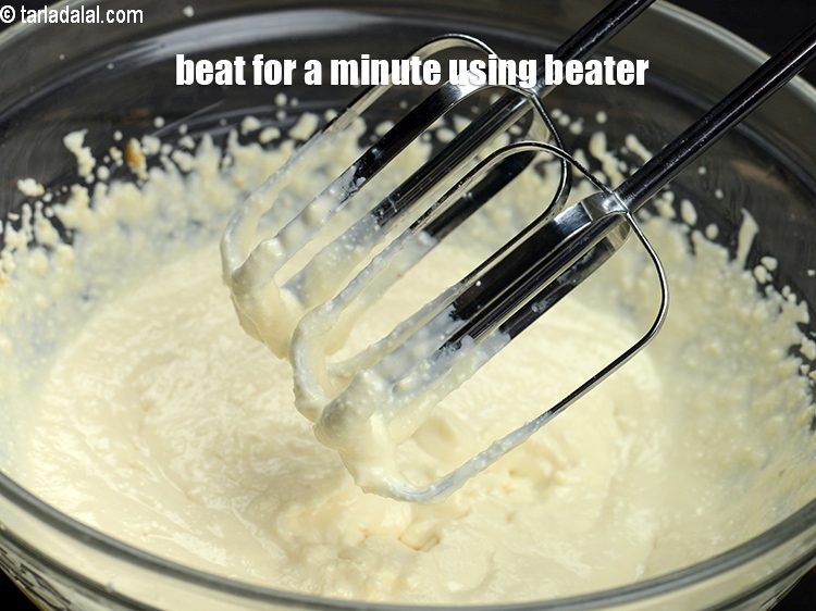 Step 26 – Beat for a minute using an electric beater until light and creamy.