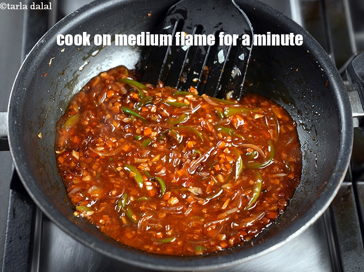 Step 26 – Cook on medium flame for a minute, while stirring continuously.
