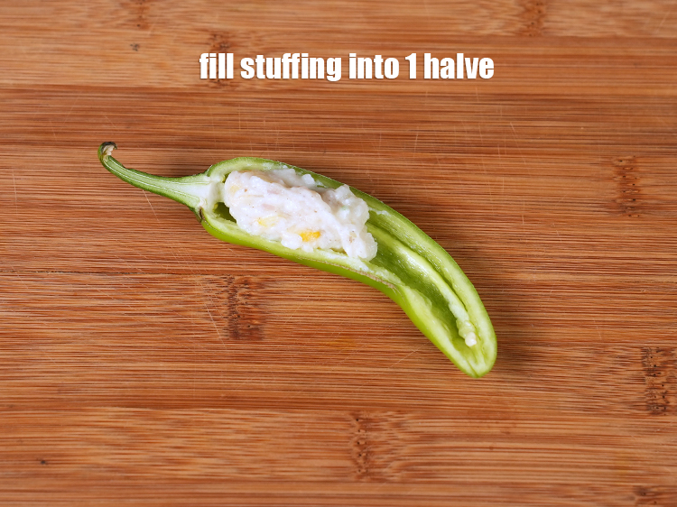 Step 20 – Fill approx&nbsp;1 tbsp of stuffing into 1 halve.