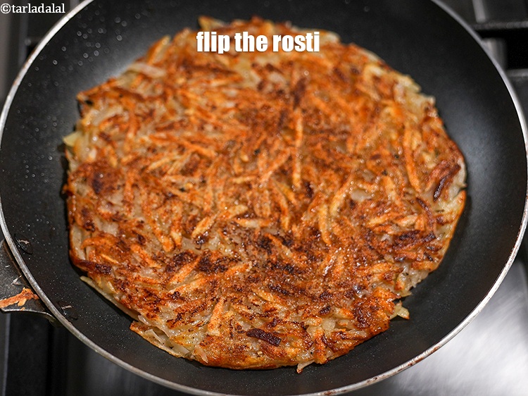 Step 21 – Flip the rosti.&nbsp;