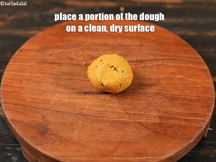 Step 20 – Place a portion of the dough on a clean, dry surface.
