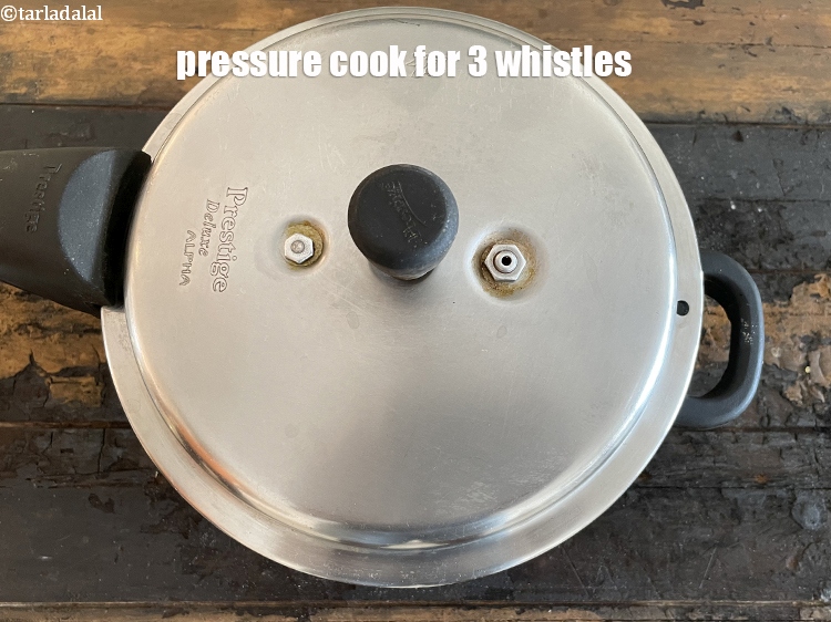 Step 29 – Pressure cook for 3 whistles.