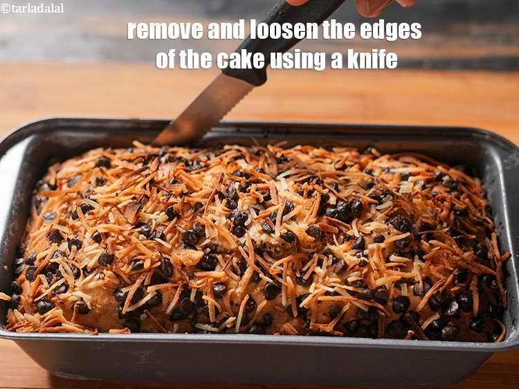 Step 21 – Once baked, Remove and loosen the edges of the cake using a knife.