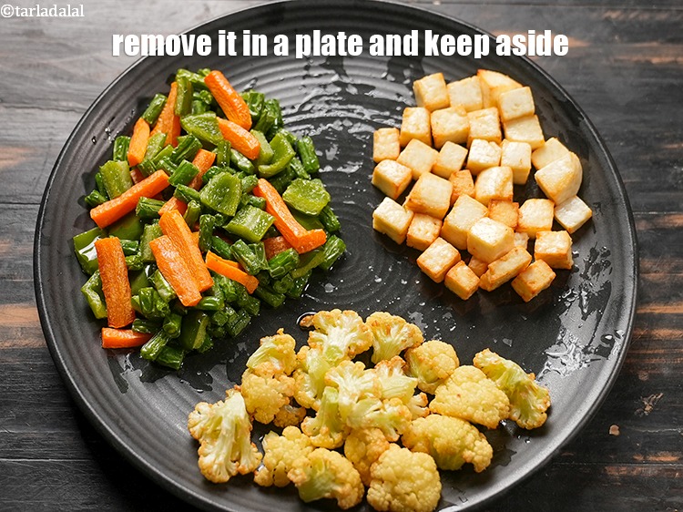 Step 22 – Remove it in a plate and keep aside.