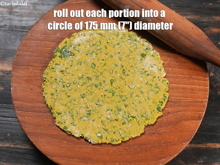 Step 21 – Roll out each portion into a circle of 175 mm (7&quot;) diameter, using a little …