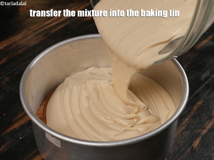 Step 21 – Transfer the mixture into the baking tin.