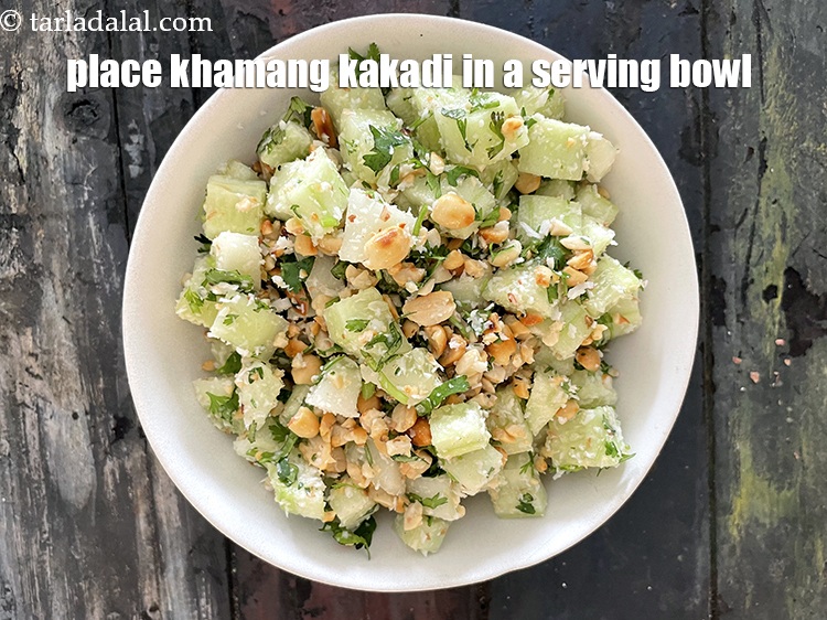 Step 23 – Place <strong>khamang kakadi | Gujarati khaman kakadi | farali kachumber | healthy khaman kakadi |&nbsp;</strong>in …