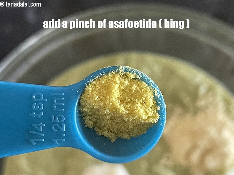 Step 21 – Add&nbsp;<meta charset="UTF-8" />a pinch of&nbsp;<a href="glossary-asafoetida-hing-113i">asafoetida (hing)</a>.