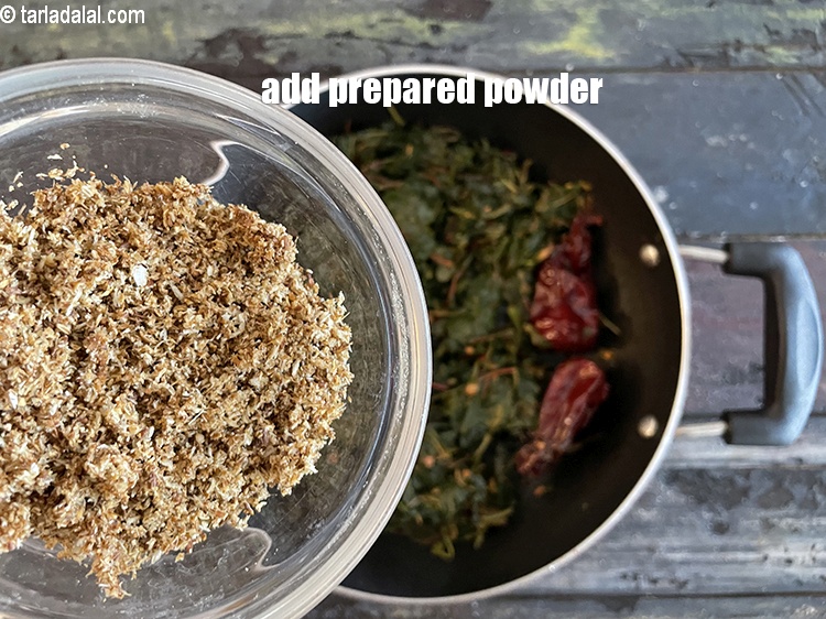 Step 27 – Add the prepared powder.
