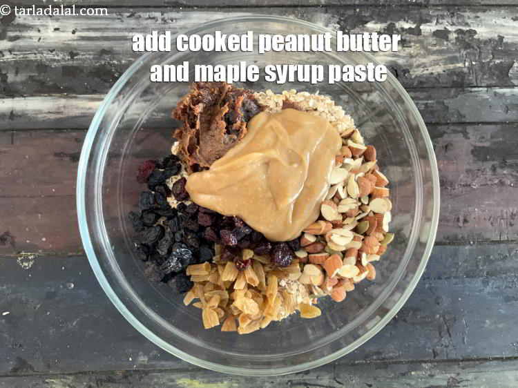 Step 21 – Add cooked peanut butter and maple syrup paste. See above on how to make the …