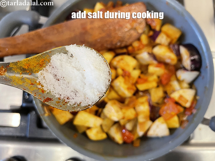 Step 22 – At about 3 minutes of cooking, add salt to taste.