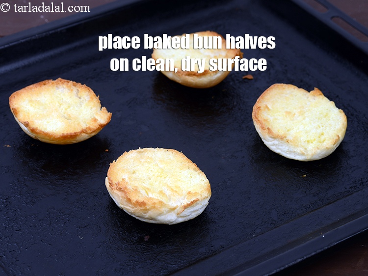 Step 20 – Place the baked bun halves on a clean, dry surface with the buttered side facing …
