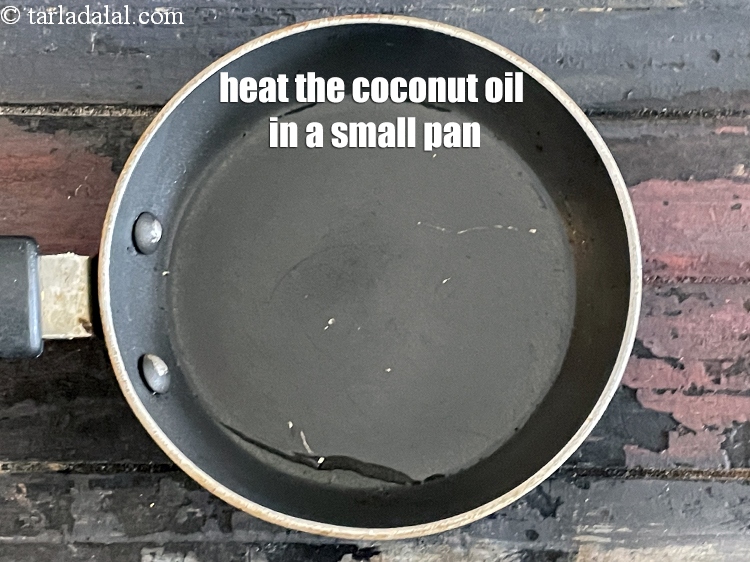 Step 21 – Heat the remaining &frac12; tbsp of coconut oil in the small non-stick pan