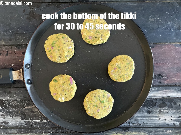Step 27 – <meta charset="UTF-8" />Cook the bottom of the tikki for 30 to 45 seconds on low …