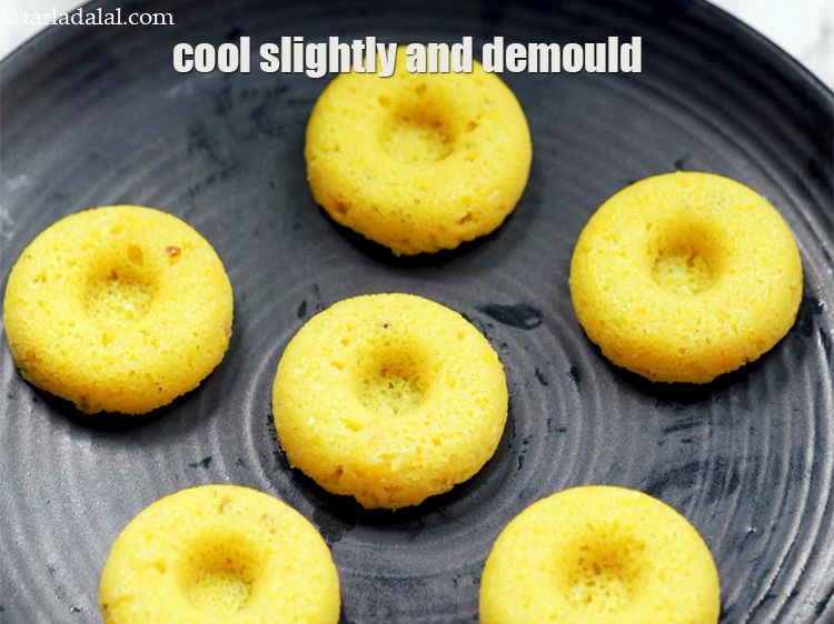 Step 21 – Cool slightly and demould by tapping them and turning them upside down and not using …