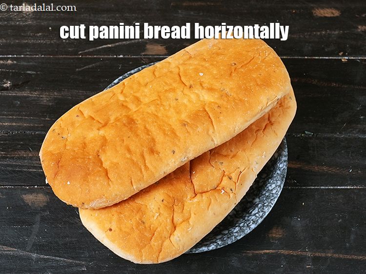 Step 24 – Cut each panini bread or hot dog roll horizontally using a sharp knife.