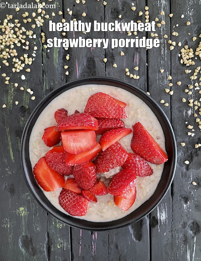 Step 23 – Serve like <strong>buckwheat groats strawberry porridge recipe | buckwheat strawberry&nbsp;porridge | healthy&nbsp;buckwheat groats strawberry&nbsp;breakfast |&nbsp;</strong>chilled.