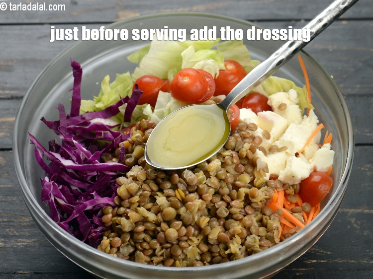 Step 27 – Just before serving add the dressing.