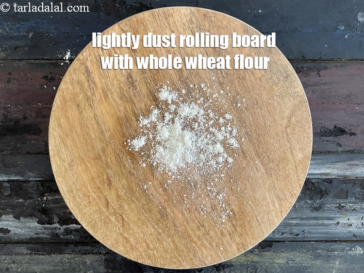 Step 21 – <meta charset="UTF-8" />Dust a rolling board with some flour.&nbsp;<br /> &nbsp;