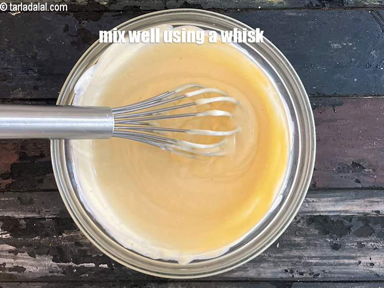 Step 22 – Mix well using a whisk. Make sure to break all the lumps.