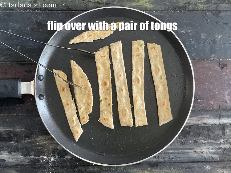 Step 22 – Flip over with a pair of tongs.