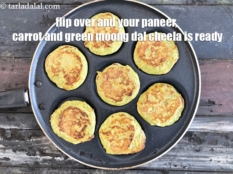 Step 28 – <meta charset="UTF-8" /> Flip over and your&nbsp;<meta charset="UTF-8" />&nbsp;<strong>green moong dal and carrot pancake recipe …