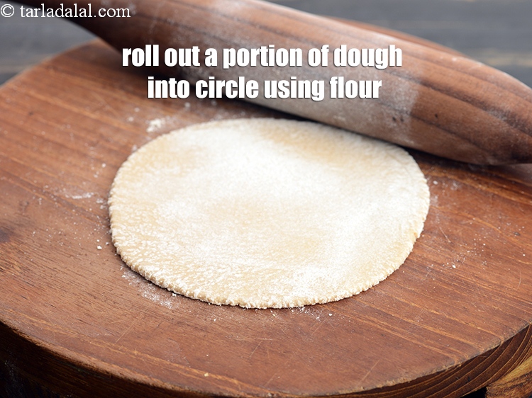 Step 22 – Roll out one portion of the dough into a circle of 75 mm. (3&quot;) diameter …