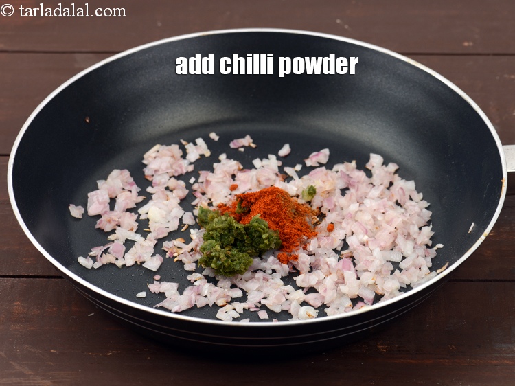 Step 23 – Add &frac12; tsp&nbsp;<a href="https://www.tarladalal.com/glossary-chilli-powder-red-chilli-powder-339i">chilli powder</a>.