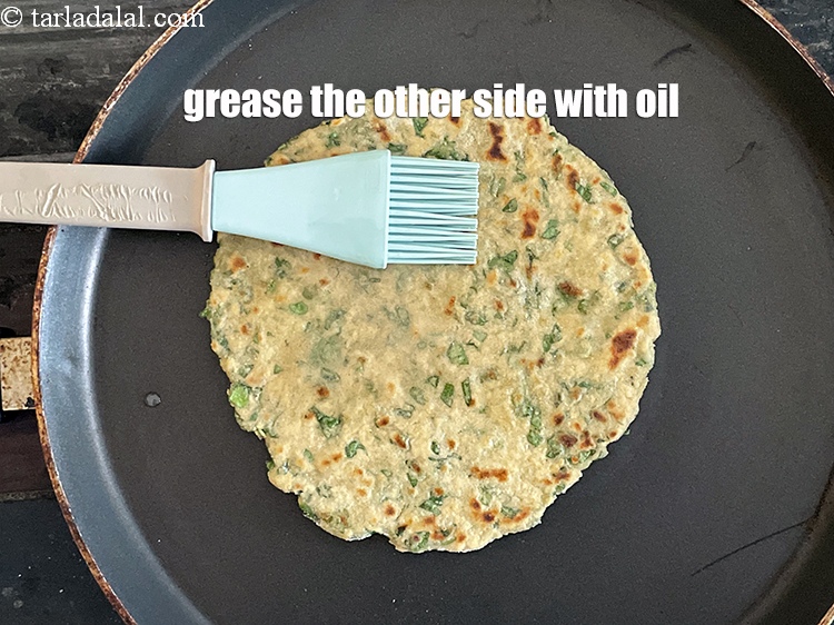 Step 22 – Grease the other side also with oil.