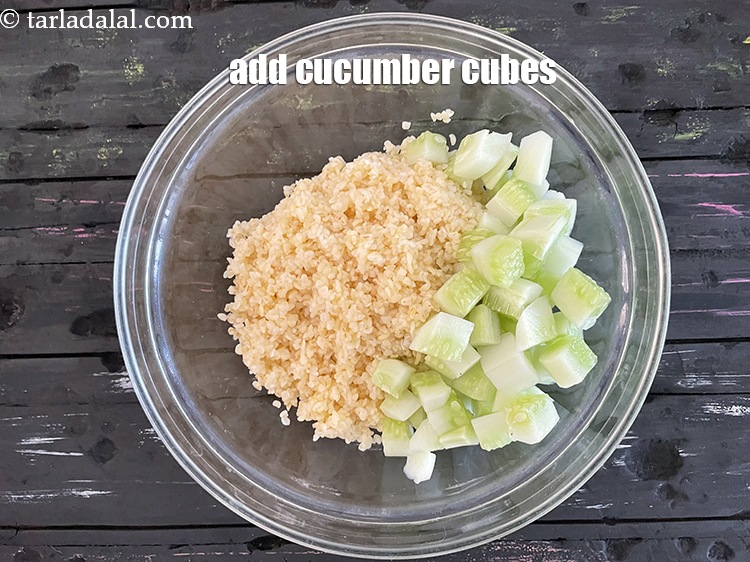Step 22 – Add&nbsp;<meta charset="UTF-8" />1 cup&nbsp;<a href="glossary-cucumber-cubes-726i">cucumber cubes</a>.