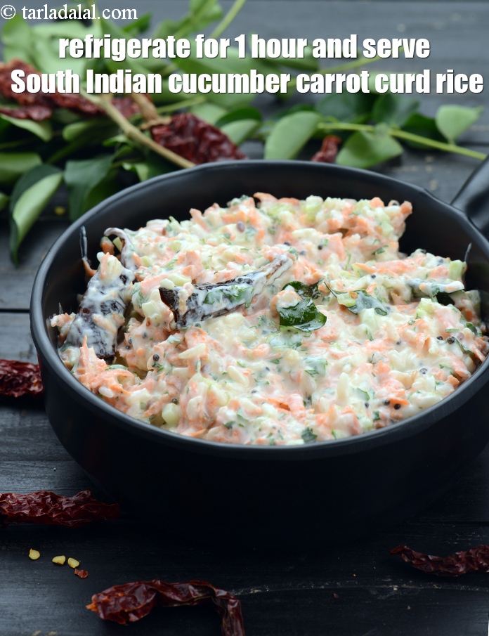 Step 22 – Refrigerate for at least 1 hour and serve <span style="font-size:11pt"><span style="font-family:Calibri,sans-serif"><strong>carrot cucumber curd rice recipe …
