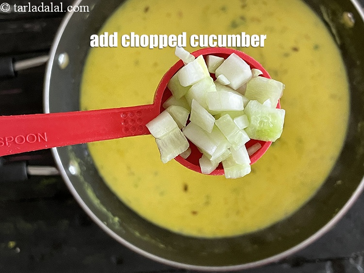 Step 21 – Add&nbsp;<meta charset="UTF-8" />1/4 cup&nbsp;<a href="glossary-chopped-cucumber-795i">chopped cucumber</a>.