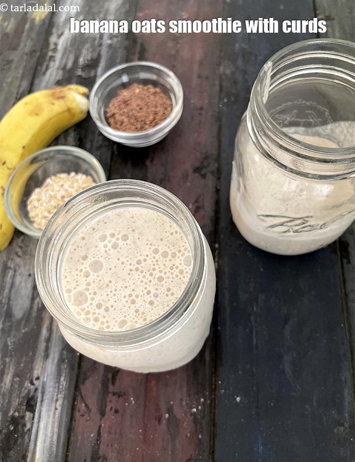 स्टेप 25 – <strong>बनाना ओट्स स्मूदी को दही के साथ</strong>&nbsp; |&nbsp;<strong>केला ओट्स स्मूदी …