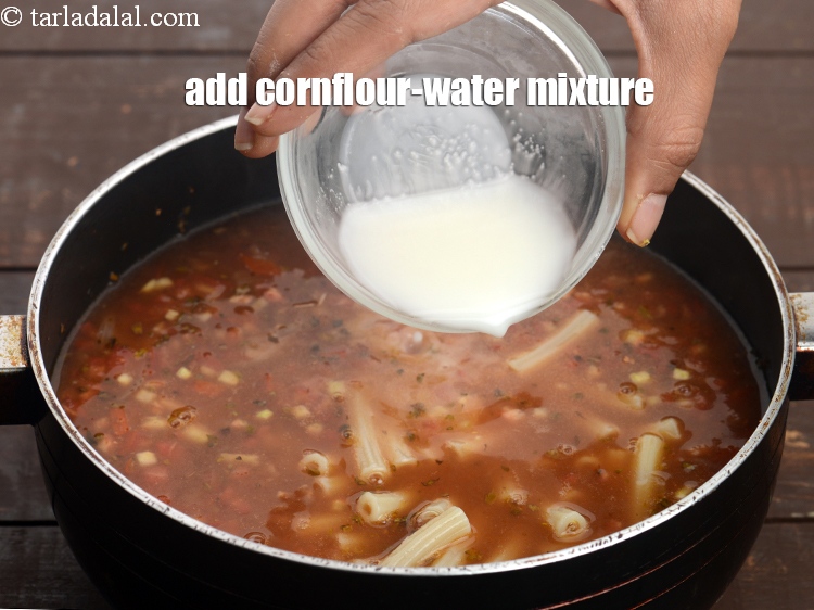 Step 21 – Add the cornflour-water mixture.&nbsp;
