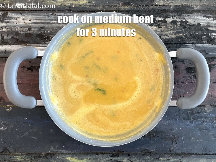 Step 26 – Cook on a medium flame for 3 to 4 minutes, while stirring occasionally.