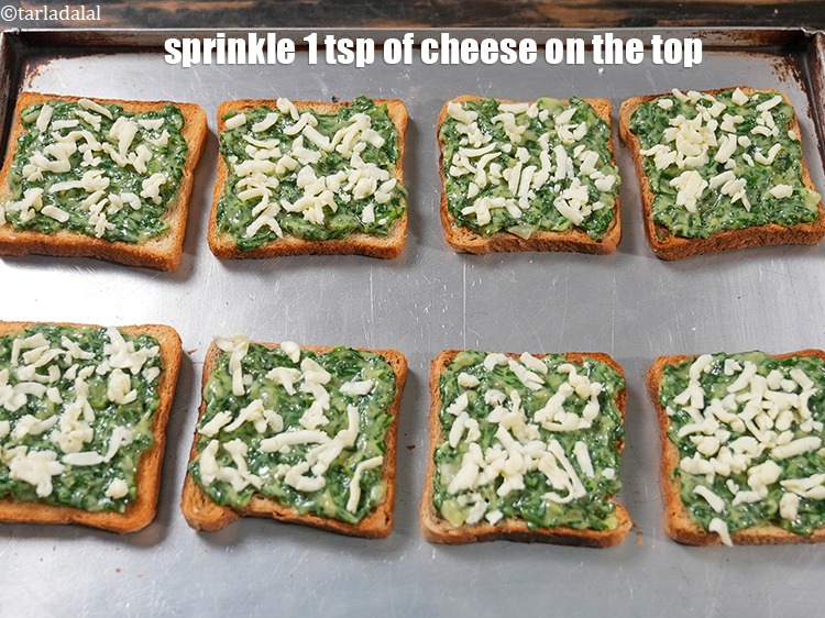 Step 21 – Sprinkle 1 tsp of cheese on the top.