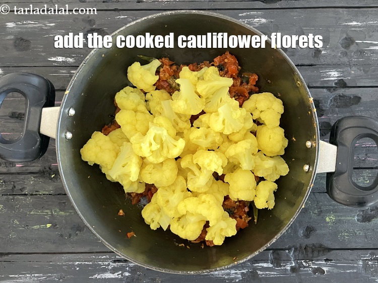 Step 21 – Add the cauliflower.