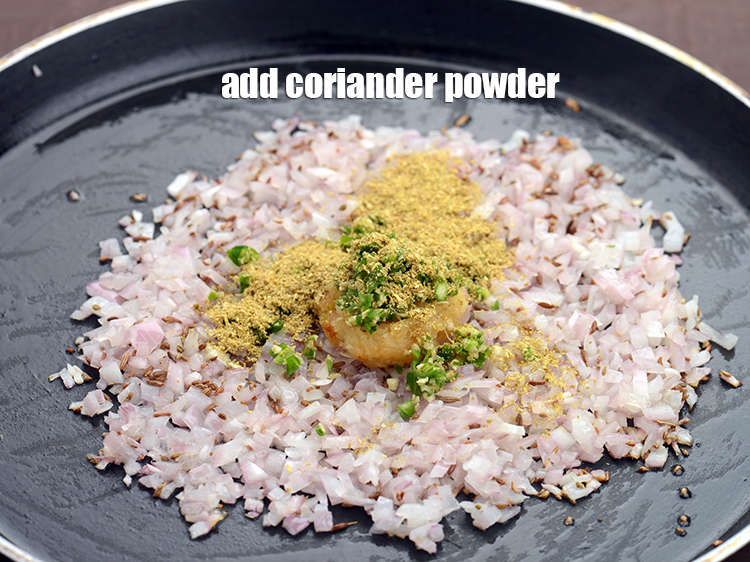 Step 21 – Add 1 tsp <a href="https://tarladalal.com/glossary-coriander-powder-dhania-powder-370i">coriander (dhania) powder</a>.