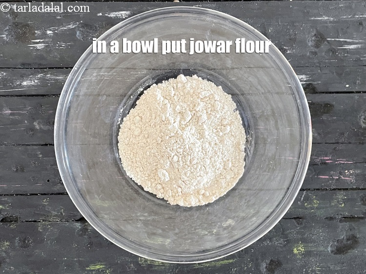Step 3 – To make batter for nutritious chilla, in a bowl put&nbsp;<meta charset="UTF-8" />1/4 cup&nbsp;<a href="glossary-jowar-flour-jowar-ka-atta-white-millet-flour-sorghum-flour-483i">jowar (white …