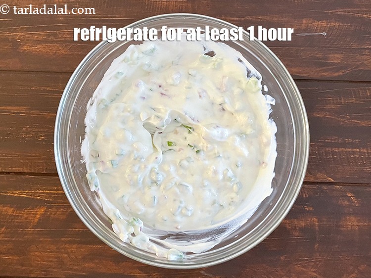 Step 14 – Refrigerate <strong>veggie curd dip | vegetable yoghurt dip | healthy Indian dahi dip |&nbsp;</strong>for atleast …