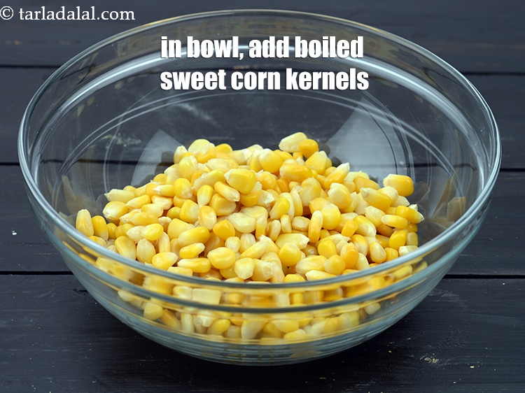 Step 23 – Use boiled corns only, otherwise the fritters will remain uncooked from inside.